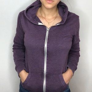 Zine Zip Up Hoodie Purple